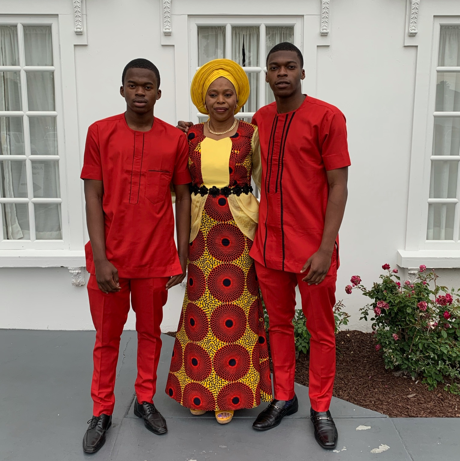 Mom , Emeka and Chidi